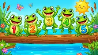 Five Little Speckled Frog Learn Colours with Rhyme land & kids Song