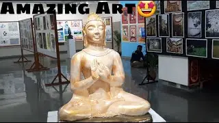 Art Exhibition| Jammu University| Amazing work🤩 #jammu #art #vlog #friends