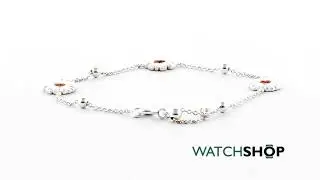 Olivia Burton Ladies' Two-Tone Steel and Rose Plate Daisy & Ball Chain Bracelet (OBJ16DAB02)