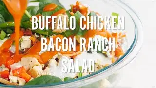 Delicious Buffalo Chicken Salad with Ranch and Bacon!!