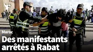 Les images des arrestations de manifestants &agrave; Rabat au Maroc