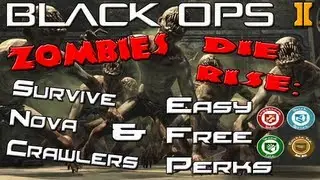 BO2 Zombies || Die Rise || EASY FREE PERKS + SURVIVE NOVA CRAWLERS