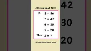 Math Puzzle With Answer  #mathematicspuzzle #puzzles