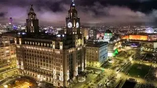 Walking and flying around #Liverpool City Centre During River of Light Festival 2024