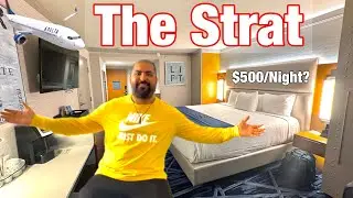 Seattle to Las Vegas Travel Vlog ✈️ | The STRAT Hotel Room Tour & Honest Review