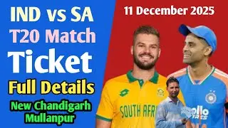 How To Book India vs South Africa 2nd T20 Match Ticket Chandigarh 2025