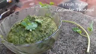 Pudina Coriander Thogayal | How to make | Mint coriander paste