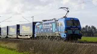 193 813 &bdquo;25 Jahre Netzleitzentrale Frankfurt&ldquo; mit dem LKW-Walterzug