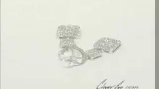 Asscher Dangly Diamond Earrings in 18k White Gold (3.20 ct.)