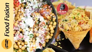 Cone Papri Dahi Chaat Air Fried cones - Iftar Special Recipe by Food Fusion