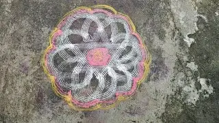 Kolam 1055 #rangoli #kolam #muggulu #stencil #stencilart #sikkukolam #nelikolam #easyrangoli #artist