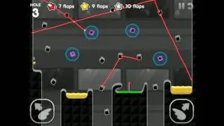 Flappy Golf 2 - Laser Shield Land Hole 3 (4 flaps)