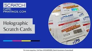 Holographic Scratch Coupon Printing | Custom Scratch & Win Cards 📞 7701006333 #scratchcardprinting