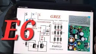 Gree Dc inverter ac E6 error outdoor pcb Dc inverter ac pcb diagram &training centre BabarElectronic