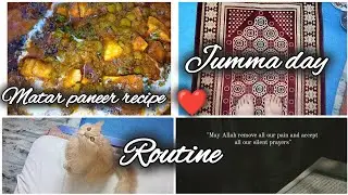 matar paneer recipe ❤️| jumma routine vlog| vlog by asmi