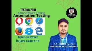 Open Browser java code || Automation Testing full course #14 || Software testing with Sumit