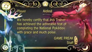 Pokemon X All Pokedex and Certificate