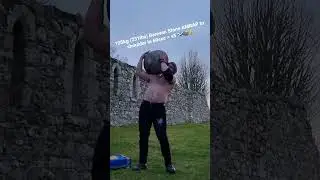 105kg (231lbs) Barevan Stone AMRAP to shoulder in 60sec = x5 🏴󠁧󠁢󠁳󠁣󠁴󠁿🪨👍#stonelifting #strongman