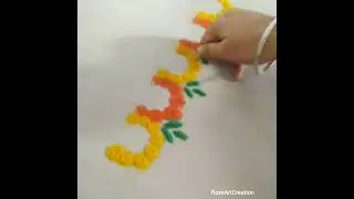 simple border rangoli | Toran border for Festivals #rangoli #festivalrangoli
