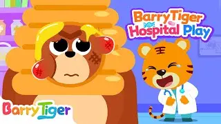 Silly Predators Got a Boo Boo!🐾| Educational Kids Cartoons | Animal Hospital Play | BarryTiger