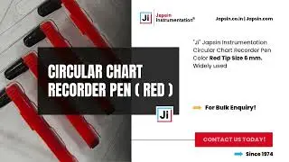 Circular Chart Recorder Pen | Red Tip | 6 mm | Pack of 5 | Precision Recording | 