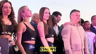 Rolly IBA Ring Girls and UFC Champ  Leon edwards on Canelo Crawford and pacquiao barrios esnews