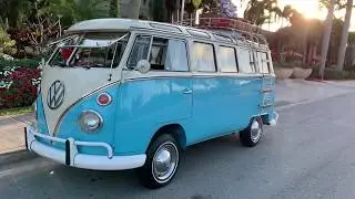 1975 Split Window VW Bus Baby Blue FOR SALE!
