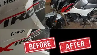 Hero Bike Scratch Makeup // Stickering se Kese Scratch Makeup karenge #stickering #hero