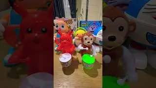 Monkey brown vs pikachu red main drum 🥁 🤩🥳