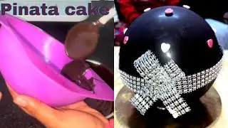 Eggless ❌Chocolate 🍫pinata cake in silicon mould 🟤🟤|| Pinata cake design🟤