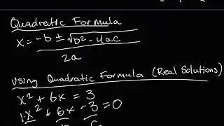 How to Solve with the Quadratic Formula with Real Solutions - College Algebra