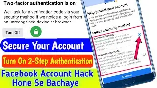 how to turn on two step verification on Facebook | Facebook id hack hone se kaise bachaye | 2021