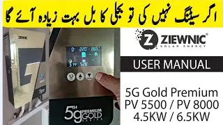 Ziewnic 4.5 Kw 5g Gold Premium Solar Inverter User Manual