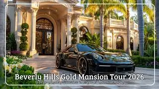 Beverly Hills Gold Mansion Tour 2026 | Ultra-Luxury Interior Design & Opulent Living
