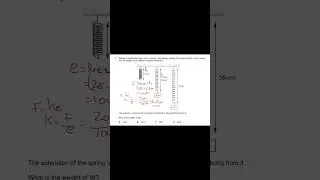 find the weight added to the spring #0625 #physics #hookeslaw #load #extension #graphs #spring