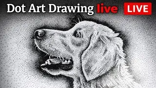 🛑Dot Art Live | Realistic Dog PortraitDot Art Live #DotArtLive #LiveDrawing #RealisticArt #AnimalArt