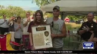Community honors man who saved drowning girl