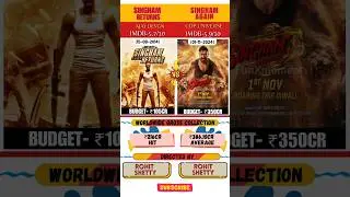Singham returns vs Singham again worldwide box office collection 🤑 #singhamagain #shorts