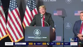 Former President Trump campaigns for local republican candidates on Las Vegas Strip