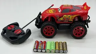 Unboxing RC McQueen car, EV double-decker bus, RC stunt shark model car, electric train