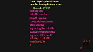 Trick to multiply two numbers Having difference 2 || Math World || #mathstrick