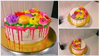 Blooming flower Cake Decoration Ideas||Vanilla Cake||Best Flower Birthday Cake Ideas