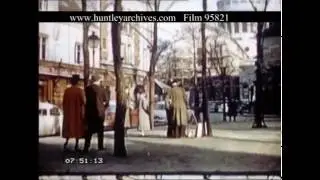Place Du Tertre Paris, 1950s - Film 95821