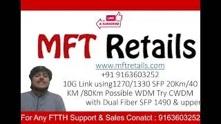 1270/1330 10G 40 KM / 80 Km SFP  not working in FWDM - CWDM is solution