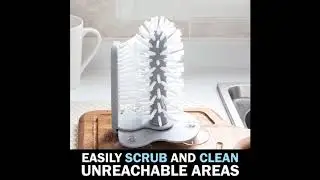 Cups/Bottles/Glasses Cleaner & Scrubber for Sinks &ndash; w/ Double Rotating Brush