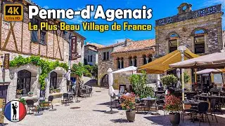 🇫🇷 PENNE-D'AGENAIS 🏡 Most Beautiful Village of France, Nouvelle Aquitaine, Walking Tour [4K/60fps]