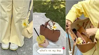 [ASMR] Pack My Bag With Me 🌼💼 | Aesthetic Bag Packing ASMR 
