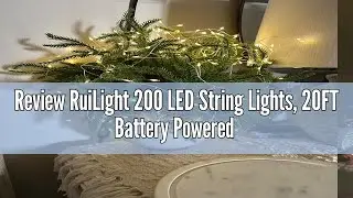 Review RuiLight 200 LED String Lights, 20FT Battery Powered Fairy Lights Indoor Outdoor, Waterproof