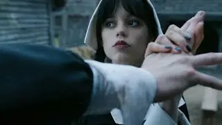 Wednesday saving Eugene || Wednesday fight scene