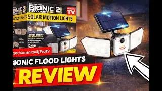 Review - Bionic Flood Light 2 Pk Solar Lights Outdoor Waterproof, 500 Lumens Motion Senso